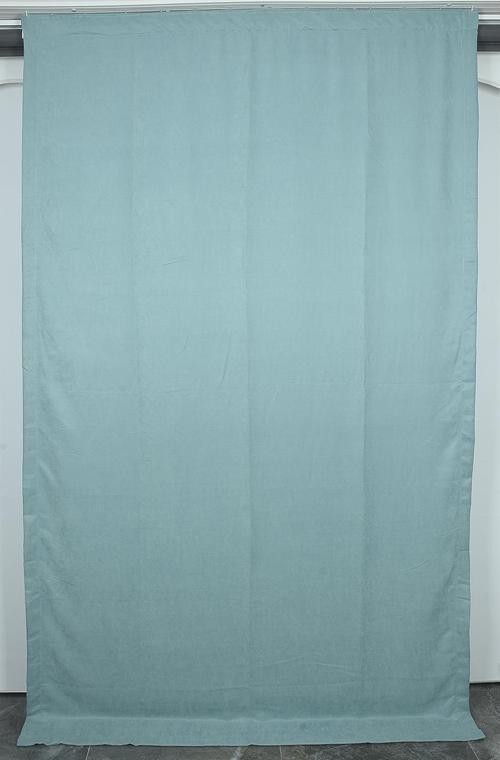 DOKUMA SU YEŞİLİ RENK (EKSTRAFOR BÜZGÜLÜ) TEK KANAT FON PERDE 150x260 CM  