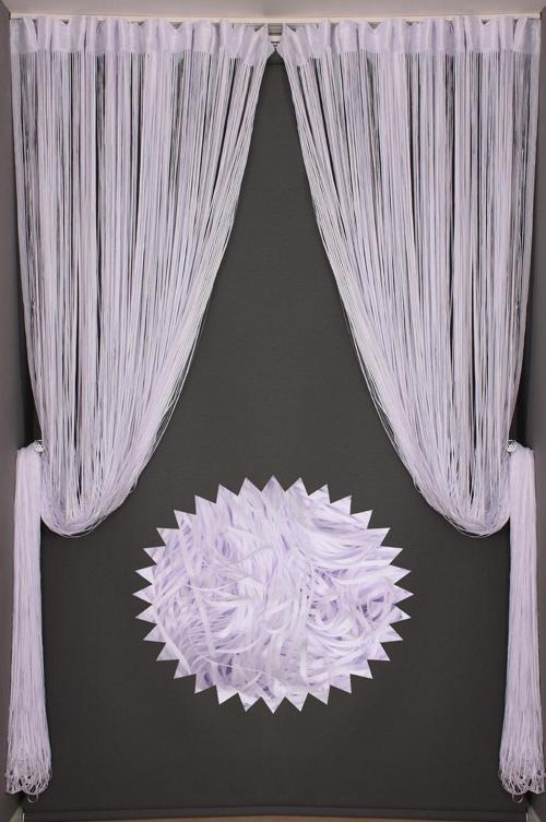 DÜZ İP PERDE 180 Cm En 280 Cm Boy BEYAZ RENK HAZIR İP PERDE