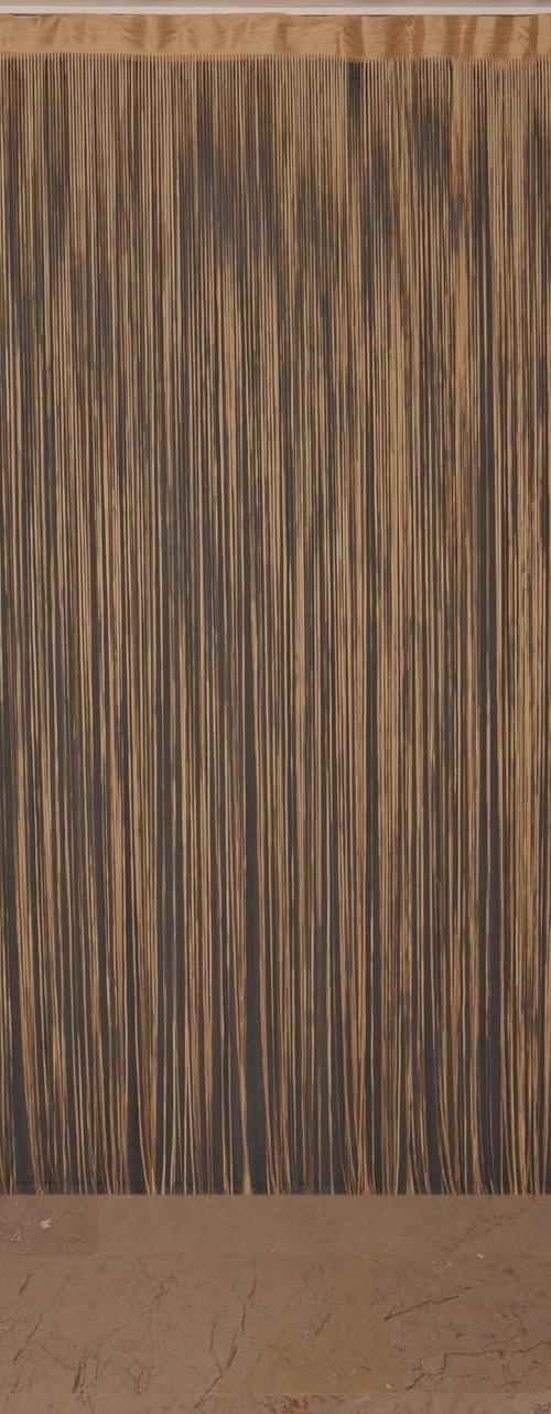 DÜZ İP GOLD RENK EN 100 CM BOY 280 CM HAZIR DÜĞMELERİ DİKİLMİŞ İP PERDE