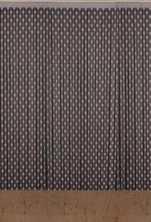 PUANLI MODEL GRİ RENK İP PERDE HAZIR DÜĞMELERİ DİKİLMİŞ İP PERDE 300*270 cm