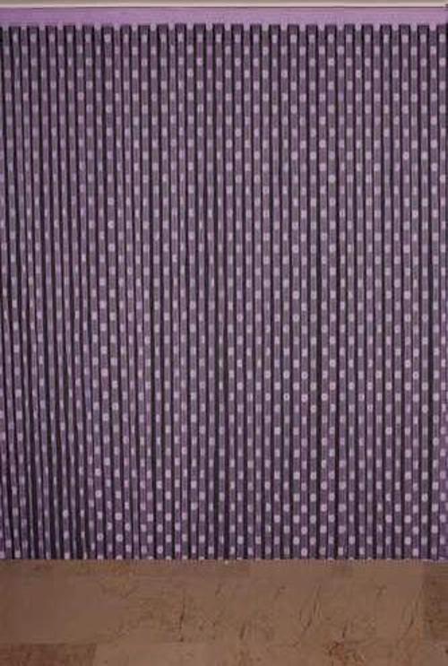 PUANLI MODEL LİLA RENK HAZIR İP PERDE 300*280 cm