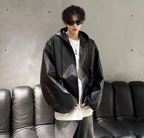 Ultra Ovarsize Hakiki Deri Unisex Hip Hop Mont