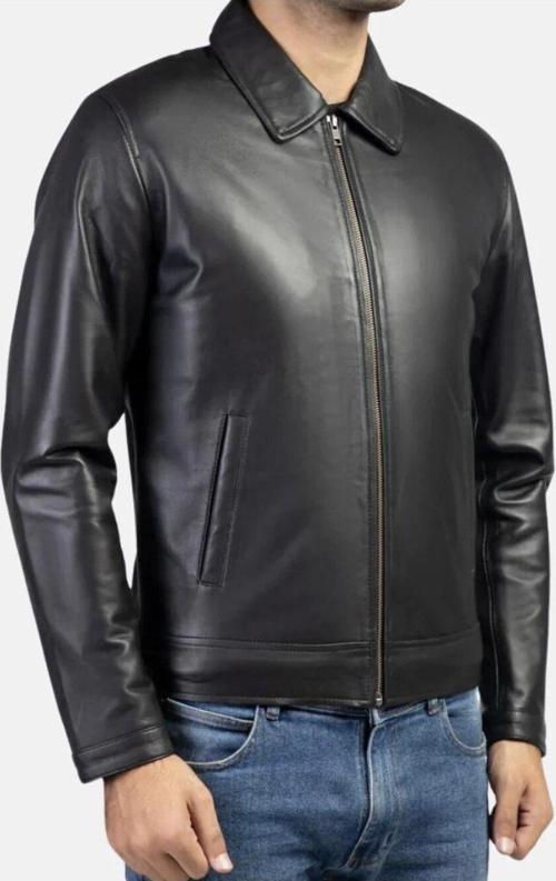 Prof Model Gömlek Yaka Hakiki Kuzu Zik Deri Spor Düz Ceket