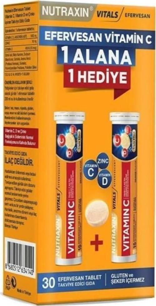 Efervesan Vitamin C-D-Zinc 15 Tablet 2'Li Paket
