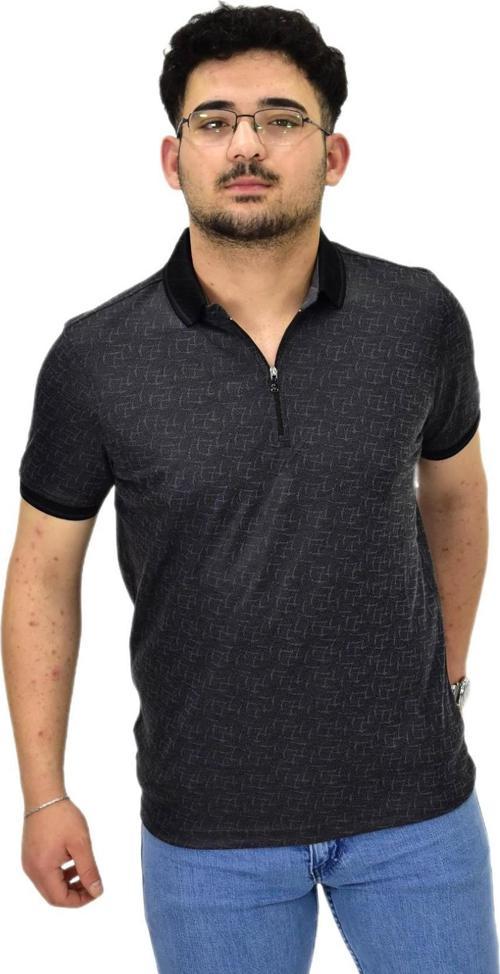 Erkek Polo Yaka Fermuarlı Merserize Jakarlı Tişört 7630 BGL-ST04538