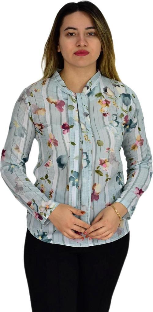 Kadın Yeşil Desenli Bluz BGL-ST00592