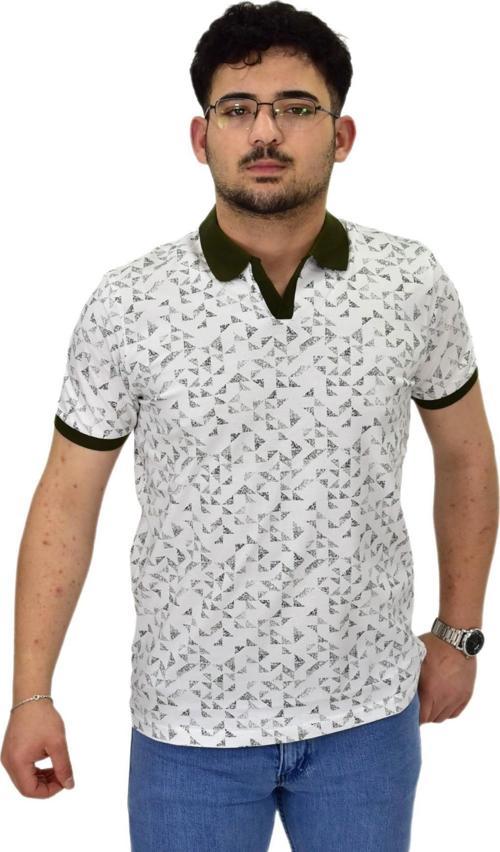 Erkek Polo Yaka Baskılı Pike Tişört 10600 BGL-ST04539