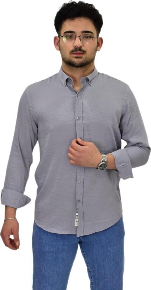 Erkek Spor Silim Fit Uzun Kol Gömlek G5033 BGL-ST04492