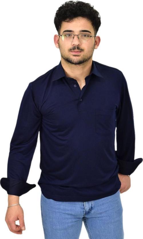 Erkek Gömlek Yaka Uzunkol Tişört T6063 BGL-ST04542