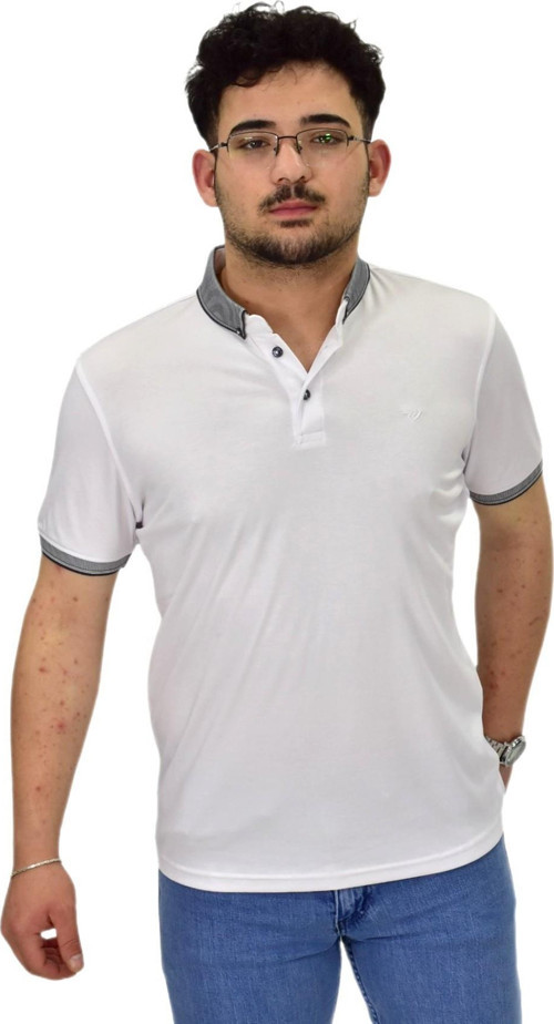 Erkek Büyük Beden Polo Yaka Merserize Tişört T3000 BGL-ST04534