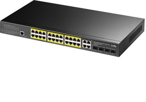 GS2028PS4 4Combo,1Konson,24 Port Gigabit 400W PoE Yönetilebilir Metal Rack Mount Switch
