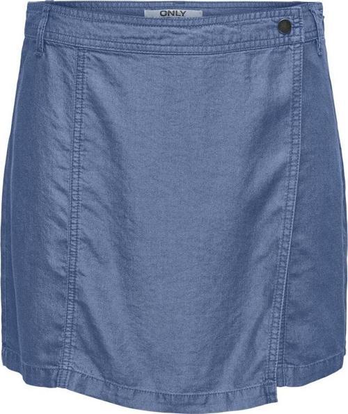 Kadın Mid Waist Lacivert Şort Etek - 15337934