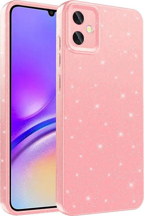 Galaxy A05 Kılıf Kamera Korumalı Simli Parıltılı Lüks Silikon