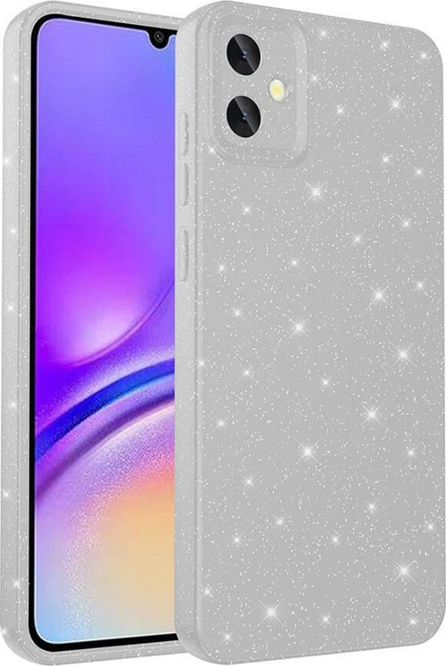 Galaxy A05 Kılıf Kamera Korumalı Simli Parıltılı Lüks Silikon