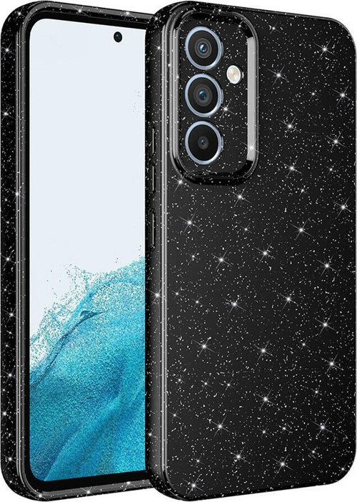 Galaxy A35 Kılıf Kamera Korumalı Simli Parıltılı Lüks Silikon