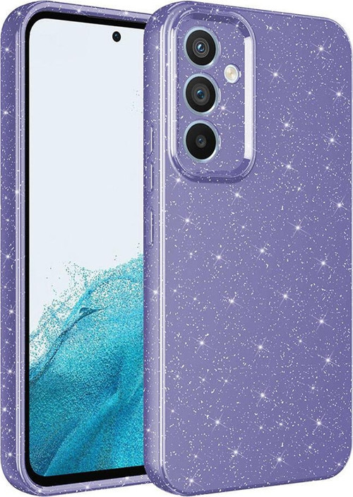 Galaxy A35 Kılıf Kamera Korumalı Simli Parıltılı Lüks Silikon