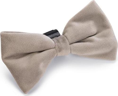 DBL Köpek Papyonu, Kadife, Gri, 12cm