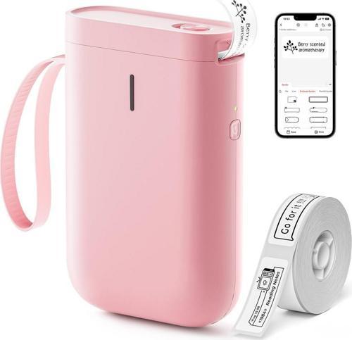 D11 Pembe Termal Taşınabilir Bluetooth Etiket Yazıcısı