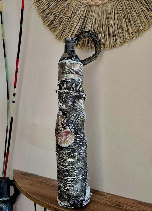 El Yapımı Polyester Vazo 59x17 cm