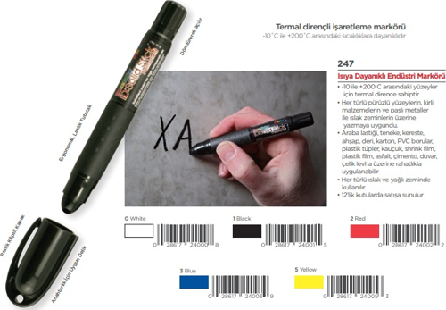 247 Endüstriyel Markör Siyah