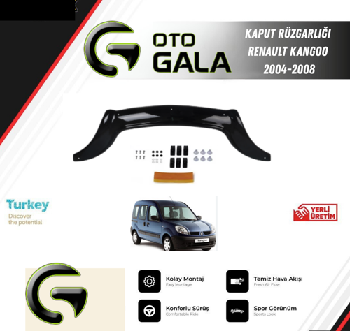 KAPUT RÜZGARLIĞI RENAULT KANGOO 2004-2008