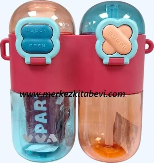 800 Ml Matara Suluk Yeşil- Pembe 2 li