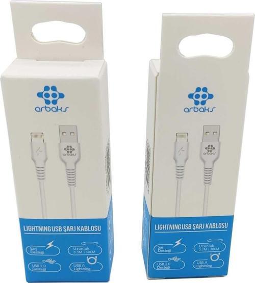 (İphone) 30 Cm Powerbank Kısa Şarj Kablosu Arbaks Arb112