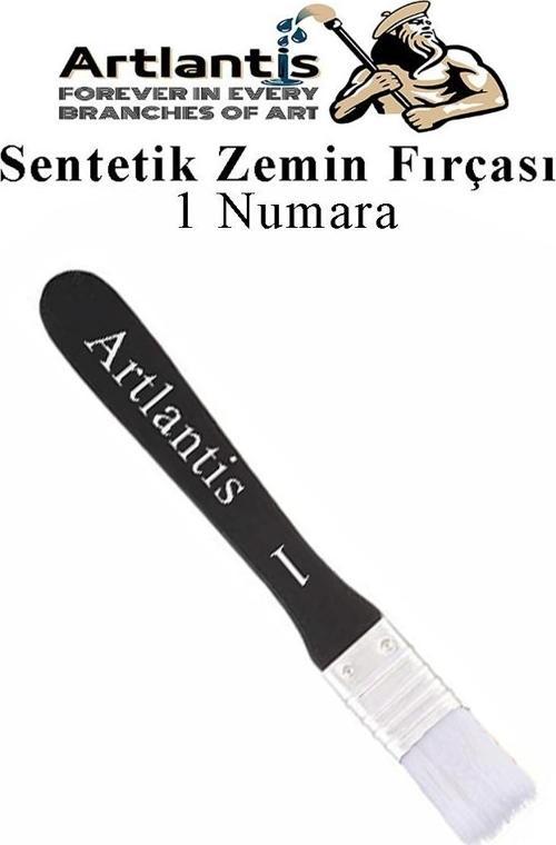 Zemin Fırçası 1 Numara 1 Adet Siyah Saplı Beyaz Fırça Kıllı Sentetik İpek Uçlu Kıl Akrilik Guaj Yağlı Boya Fırçası Zemin