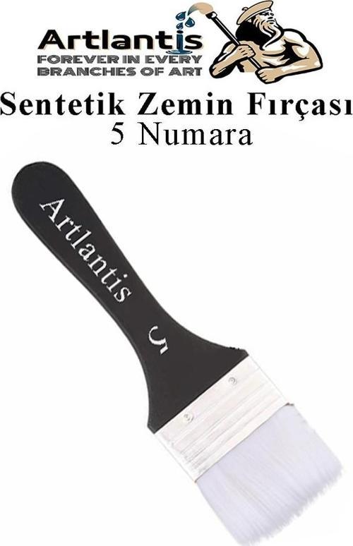Zemin Fırçası 5 Numara 1 Adet Siyah Saplı Beyaz Fırça Kıllı Sentetik İpek Uçlu Kıl Akrilik Guaj Yağlı Boya Fırçası Zemin