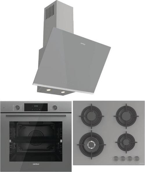 ORION Gri Ankastre Set (3G1W Ocak/10F Fırın/Orion Davlumbaz)