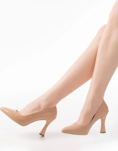 St-001 Nut Günlük 9 Cm Topuklu Bayan Stiletto Ayakkabı