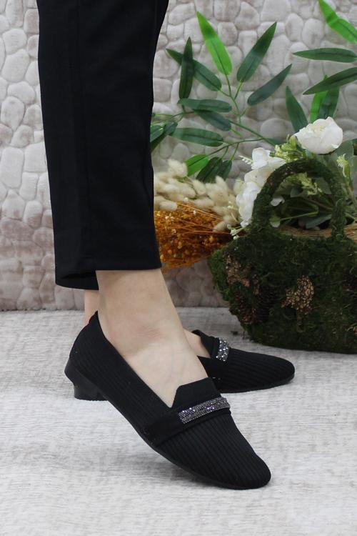 9532 Fashion Taşlı Kadın Babet