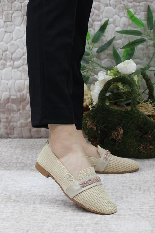 9532 Fashion Taşlı Kadın Babet