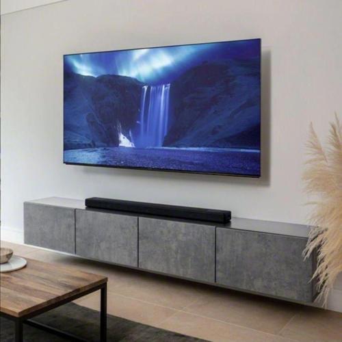Milas Tv Ünitesi Tv Sehpası Mdf Cement Dokulu Yüzey 240 Cm