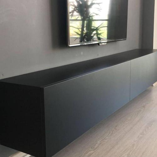 Adresan Tv Ünitesi & Tv Sehpası 200 Cm Soft Siyah Mdf
