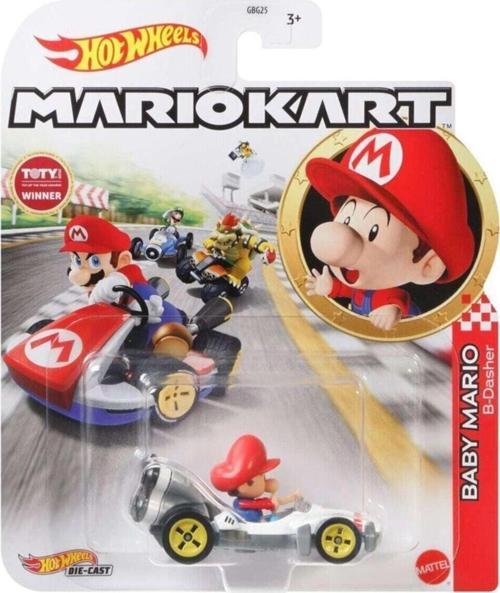 Mario Kart Baby Mario Figürlü Araba – Lisanslı Die-Cast Oyuncak