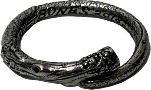 Carve Bones Dal Motifli Gümüş Yüzük 5,35 Gram