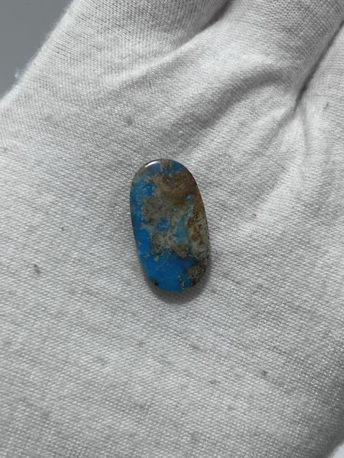 Okyanus Temalı Doğal Kabaşon Firuze Taşı 8,7 Karat - Turkuaz Taşı 1,74 Gram