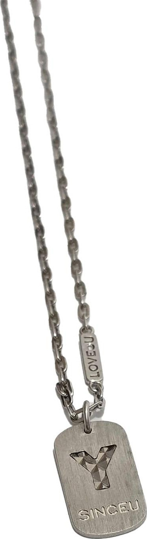 Love U Yazılı 925 Ayar Gümüş Zincir Kolye 4,8 Gram