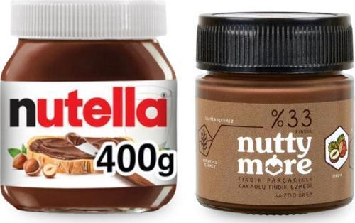 400 gr & Nutty More %33 Fındık Parçacıklı Kakaolu Fındık Ezmesi 200 gr