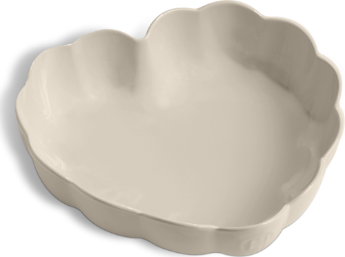Madeleine Fırın Kabı Kalp 6,5 x 24,5 x 26,5 cm Ekru