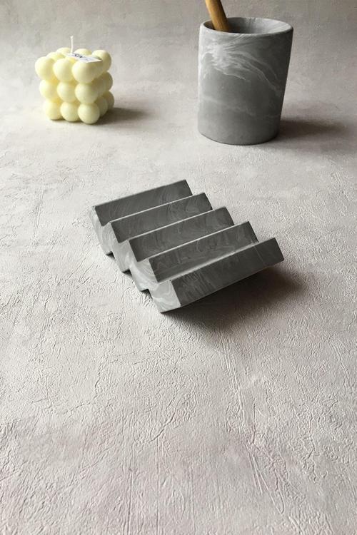 Zikzak Beton Sabunluk Mermer Desen