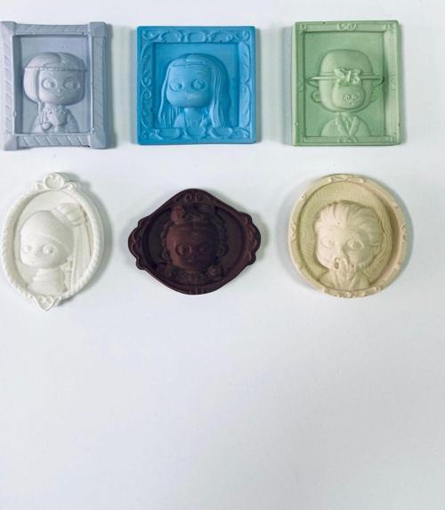 6'Lı Ünlü Sanat Figürleri Buzdolabı Magneti Renkli
