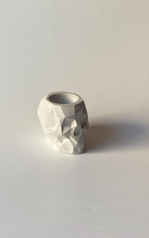 Skull Kürdanlık Gri