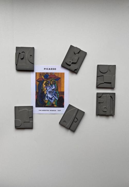 6'Lı Picasso Buzdolabı Magneti Antrasit