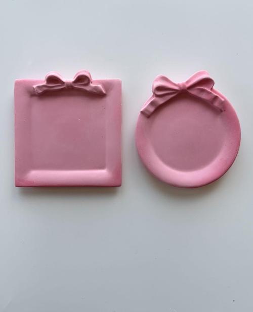 2'Li Fiyonk Mini Tabak Pembe