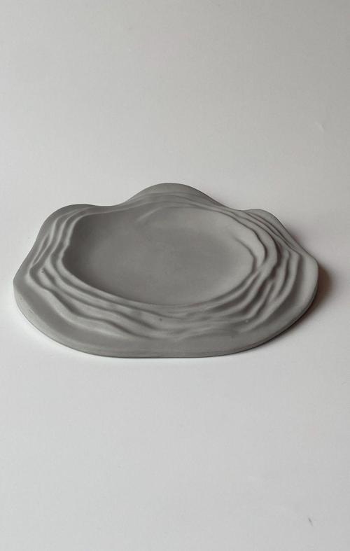 Katmanlı Tabak Sunumluk 20 Cm Gri