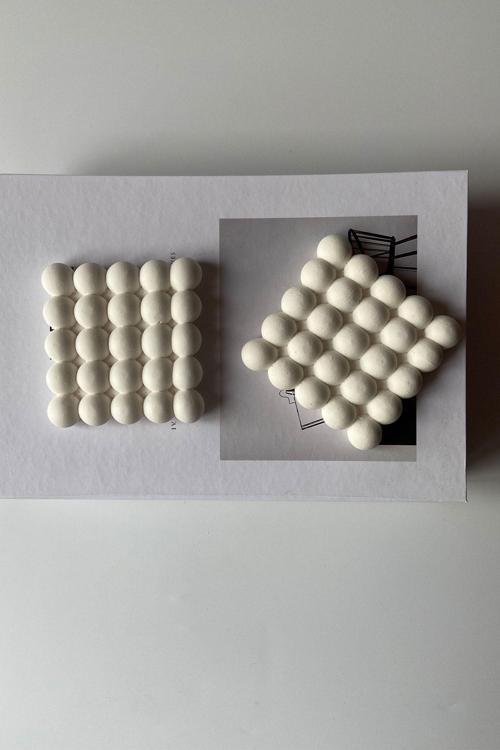 2'Li Bubble Bardak Altlığı Beyaz