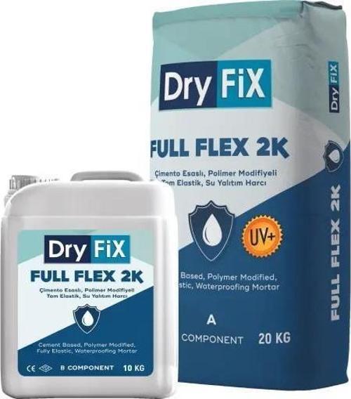 Full Flex 2K Uv Çimento Esaslı Uv Dirençli Tam Elastik Su Yalıtımı 30 Kg Set