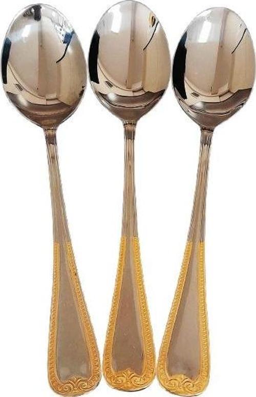 Villa 6 Adet Altın Gold Yemek Kaşık